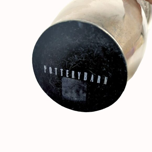 Vintage Pottery Barn Silver-Plated Vase With Ornate Grape & Leaf Design - Picture 4 of 7